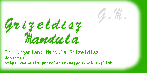 grizeldisz mandula business card